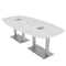 Skutchi Designs 45 in W, 96 in L, 29 in H, Engineered Wood Top, White HAR-ABOT-46X92-DOU-ELEC-WHCYPRESS - alternate 1